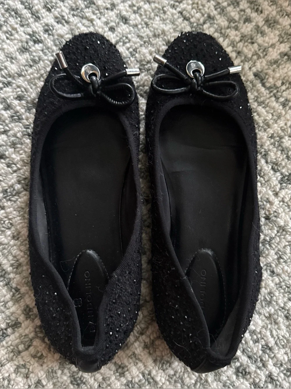 Bandolino Payly Shimmer Bow Ballet Flats Size 8M